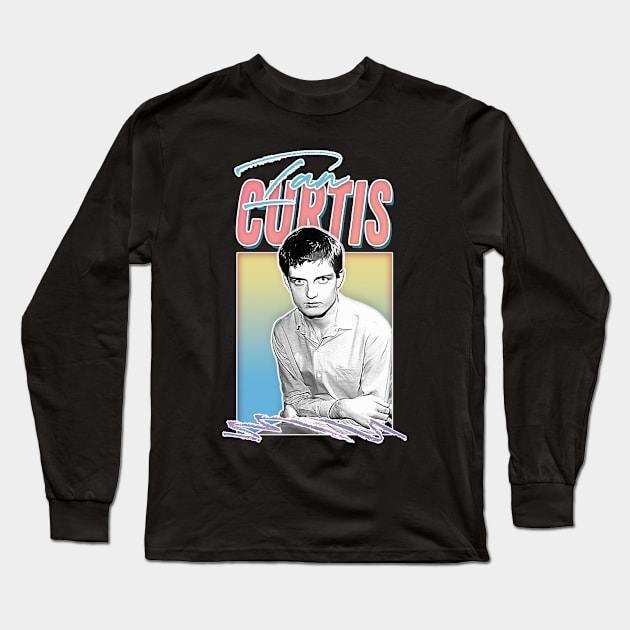 Ian Curtis // Aesthetic Style Design Long Sleeve T-Shirt by DankFutura